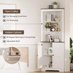 COZONY 68 Meuble d'angle de ferme avec porte et étagère réglable, Petit organisateur d'angle au sol