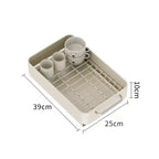 Égouttoir à vaisselle coulissant, organiseur en métal avec égouttoir et porte-couvercles de casseroles, rangement sous l'évier pour placards/garde-manger