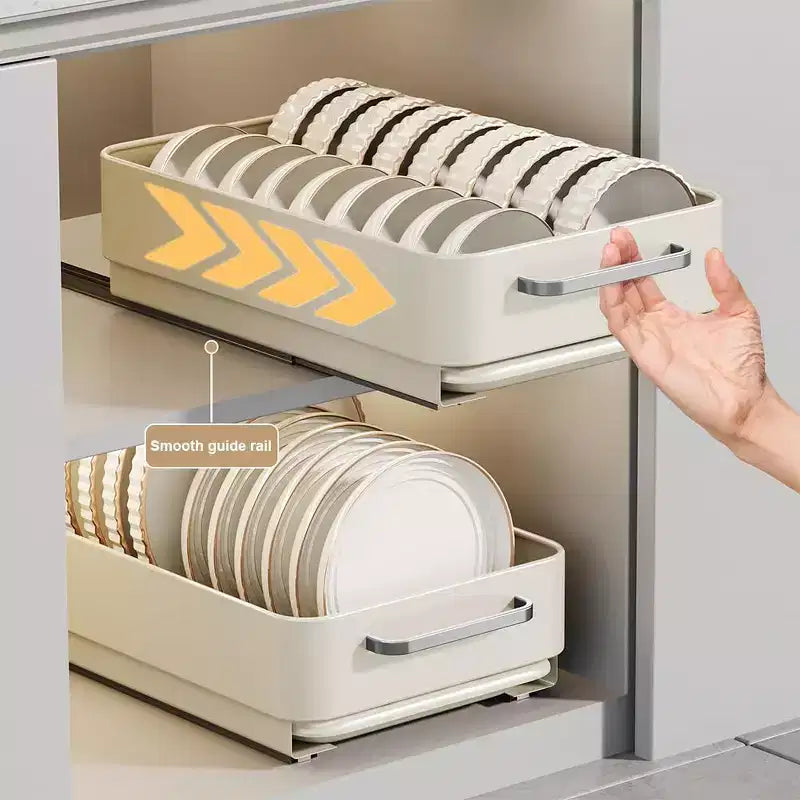 Égouttoir à vaisselle coulissant, organiseur en métal avec égouttoir et porte-couvercles de casseroles, rangement sous l'évier pour placards/garde-manger