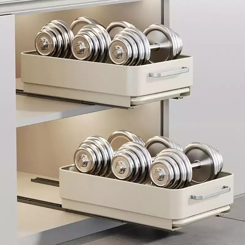 Égouttoir à vaisselle coulissant, organiseur en métal avec égouttoir et porte-couvercles de casseroles, rangement sous l'évier pour placards/garde-manger