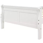 Luxystar Lit plateforme moderne en bois double avec tête de lit,