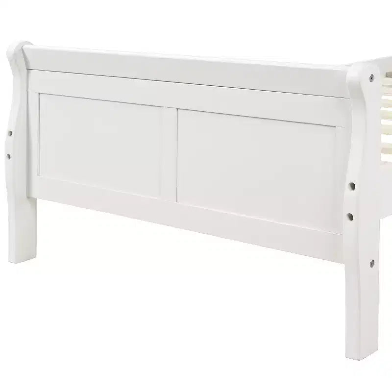 Luxystar Lit plateforme moderne en bois double avec tête de lit,