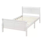 Luxystar Lit plateforme moderne en bois double avec tête de lit,