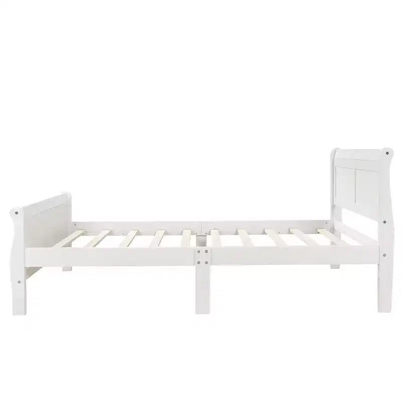 Luxystar Lit plateforme moderne en bois double avec tête de lit,