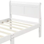 Luxystar Lit plateforme moderne en bois double avec tête de lit,