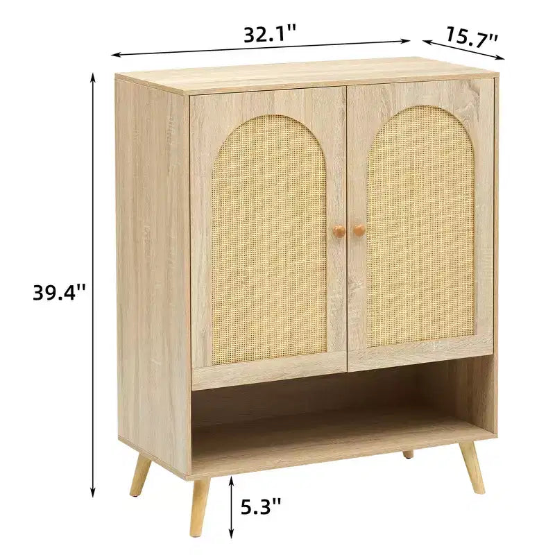 Meuble à chaussures en rotin naturel pour entrée, étagères réglables à 4 niveaux, buffet de rangement autoportant, peut contenir jusqu'à 20 paires, pour couloir, salon
