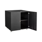 Armoire d'imprimante métallique à double porte avec roulettes verrouillables, organisateur de rangement moderne