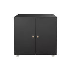 Armoire d'imprimante métallique à double porte avec roulettes verrouillables, organisateur de rangement moderne