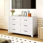 Commode à 6 tiroirs pour chambre à coucher, commode de rangement métallique moderne avec tiroirs coulissants, armoire compacte pour dressing, couloir, entrée