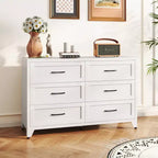Commode à 6 tiroirs pour chambre à coucher, commode de rangement métallique moderne avec tiroirs coulissants, armoire compacte pour dressing, couloir, entrée