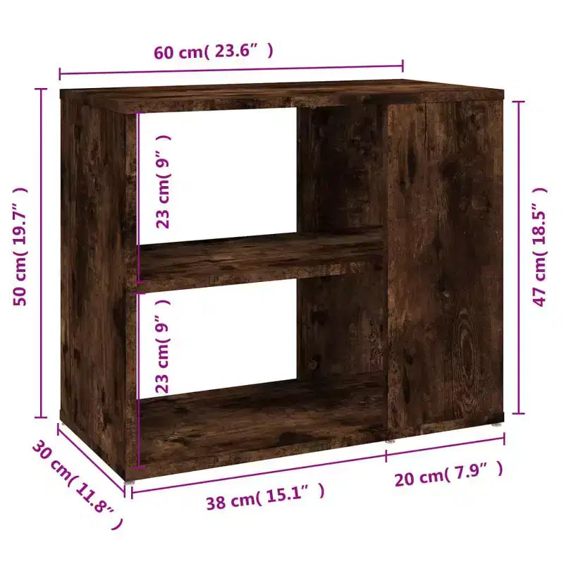 vidaXL Armoire latérale Bois d'ingénierie 60 cm x 30 cm x 50 cm