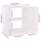 vidaXL Armoire latérale Bois d'ingénierie 60 cm x 30 cm x 50 cm
