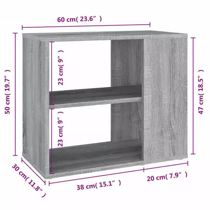 vidaXL Armoire latérale Bois d'ingénierie 60 cm x 30 cm x 50 cm