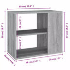 vidaXL Armoire latérale Bois d'ingénierie 60 cm x 30 cm x 50 cm