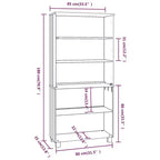 vidaXL Meuble haut, lot de 2, pin massif, MDF Grand meuble haut