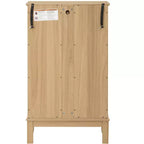Armoire de cuisine MAYEERTY en bois massif avec 4 étagères réglables et portes fermées