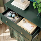 Commode à 5 tiroirs profonds, commode moderne en bois, pour entrée, salon