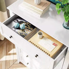 Commode à 5 tiroirs profonds, commode moderne en bois, pour entrée, salon