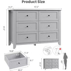 Commode à 6 tiroirs profonds, commodes modernes en bois, pour entrée, salon