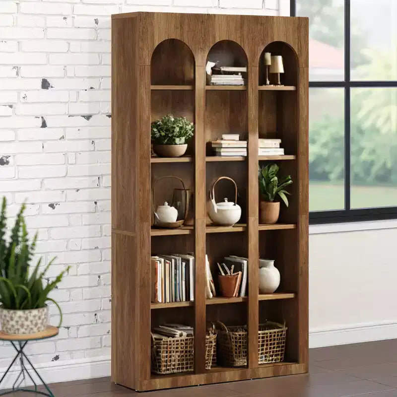 MAYEERTY Bibliothèque sur pied rétro pour bureau salon chambre bibliothèque