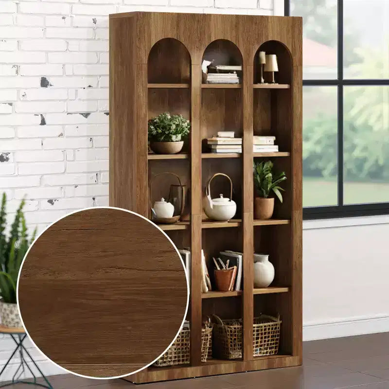 MAYEERTY Bibliothèque sur pied rétro pour bureau salon chambre bibliothèque