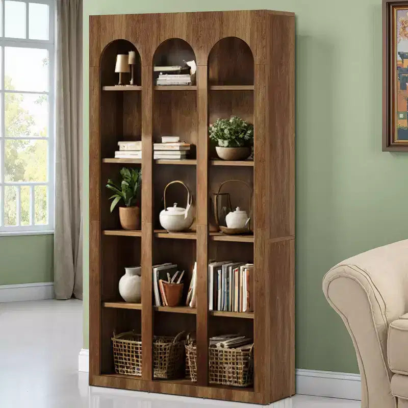 MAYEERTY Bibliothèque sur pied rétro pour bureau salon chambre bibliothèque
