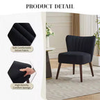 Ensemble de 2 chaises d'appoint modernes du milieu du siècle, chaise rembourrée en velours avec coussin épais, décoration de maison pour salon et chambre