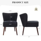 Ensemble de 2 chaises d'appoint modernes du milieu du siècle, chaise rembourrée en velours avec coussin épais, décoration de maison pour salon et chambre