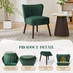 Ensemble de 2 chaises d'appoint modernes du milieu du siècle, chaise rembourrée en velours avec coussin épais, décoration de maison pour salon et chambre