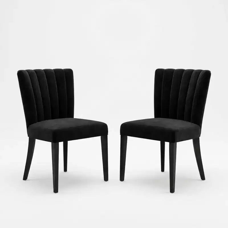 Ensemble de 2 chaises d'appoint modernes du milieu du siècle, chaise rembourrée en velours avec coussin épais, décoration de maison pour salon et chambre