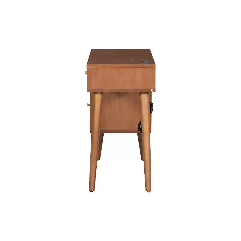 Coiffeuse moderne de 39 pouces avec miroir et lumières, 3 tiroirs, bloc d'alimentation intégré et tabouret assorti pour chambre à coucher