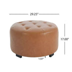 Christopher Knight Home Furina Ottoman rond capitonné moderne rembourré