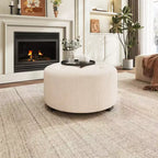Christopher Knight Home Furina Ottoman rond capitonné moderne rembourré