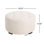 Christopher Knight Home Furina Ottoman rond capitonné moderne rembourré