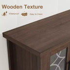 Meuble TV moderne pour téléviseurs jusqu'à 70 pouces, meuble de divertissement de 160 cm de long avec porte vitrée et 3 tiroirs, console TV en bois pour salon ou chambre à coucher