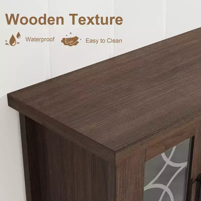 Meuble TV moderne pour téléviseurs jusqu'à 70 pouces, meuble de divertissement de 160 cm de long avec porte vitrée et 3 tiroirs, console TV en bois pour salon ou chambre à coucher