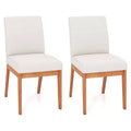 Costway Modern Kitchen Chair Set of 2/4 Dining Chair with Rubber Wood Legs & Padded Seat