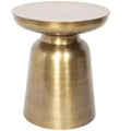 HomeRoots 19 Gold Iron Round End Table