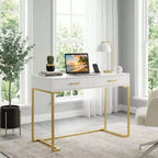 MAYEERTY Bureau d'ordinateur de 99 cm avec tiroirs, bureau d'étude et d'écriture moderne pour bureau à domicile