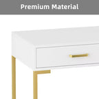 MAYEERTY Bureau d'ordinateur de 99 cm avec tiroirs, bureau d'étude et d'écriture moderne pour bureau à domicile