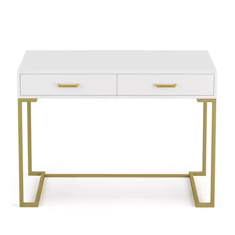 MAYEERTY Bureau d'ordinateur de 99 cm avec tiroirs, bureau d'étude et d'écriture moderne pour bureau à domicile