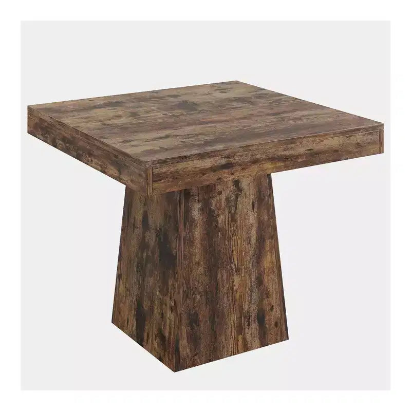 MAYEERTY Table de salle à manger carrée de ferme grise de 31,5 po, table de cuisine robuste sur pied pour 4 personnes