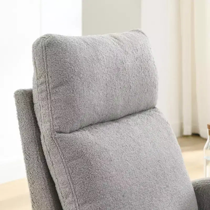 Fauteuil à bascule Accent de 27,6 W, fauteuil avec dossier haut et 2 poches latérales, fauteuil à bascule pour chambre d'enfant - ModernLuxe