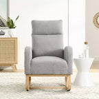 Fauteuil à bascule Accent de 27,6 W, fauteuil avec dossier haut et 2 poches latérales, fauteuil à bascule pour chambre d'enfant - ModernLuxe