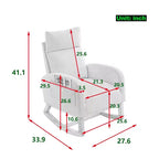 Fauteuil à bascule Accent de 27,6 W, fauteuil avec dossier haut et 2 poches latérales, fauteuil à bascule pour chambre d'enfant - ModernLuxe