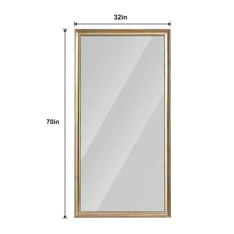 Miroir mural pleine longueur avec cadre, miroir de sol moderne pleine longueur pour chambre à coucher, dressing, grand miroir sur pied-Panipeachy