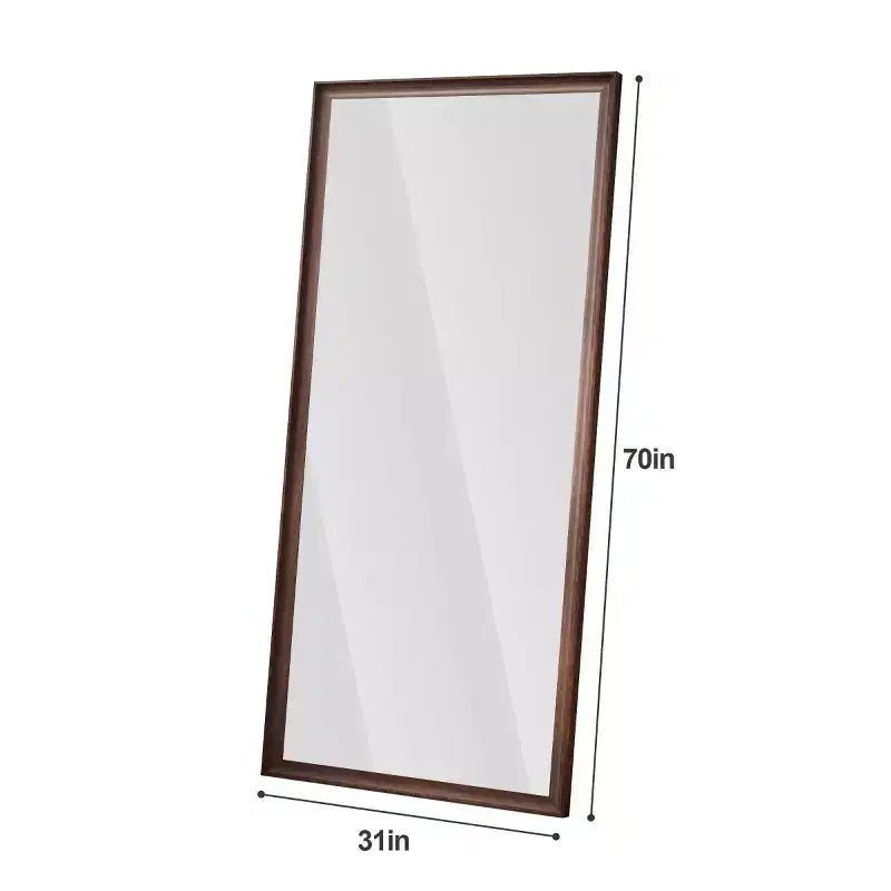 Miroir mural pleine longueur avec cadre, miroir de sol moderne pleine longueur pour chambre à coucher, dressing, grand miroir sur pied-Panipeachy