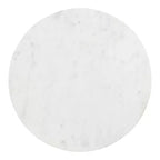 Table d'appoint ronde en marbre et métal Henshall de Kate et Laurel, blanc et bronze, 12x12x24