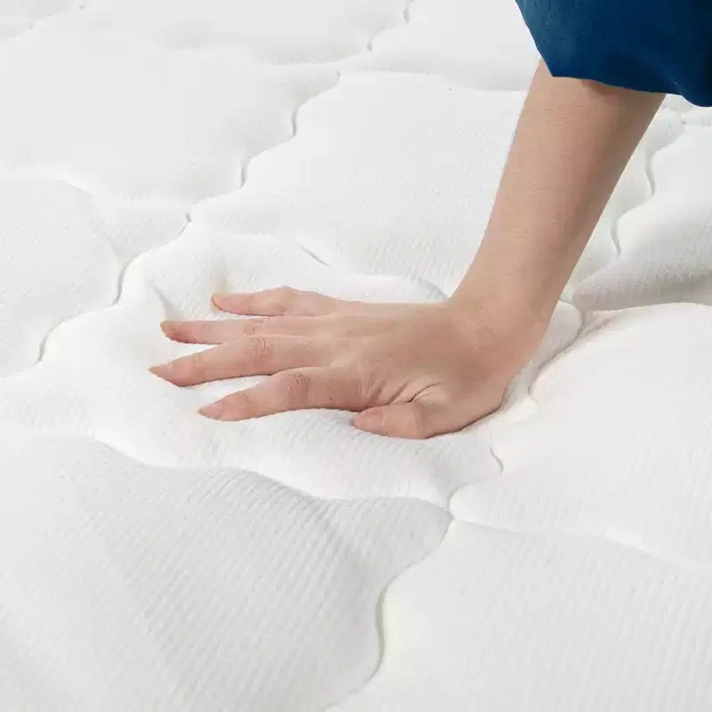 Matelas hybride Kescas Premium 14 pouces fermeté moyenne - Compatible avec sommier plateforme, sommier tapissier ou sommier à lattes