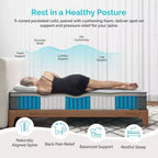Matelas 5 zones Serweet 14 pouces
